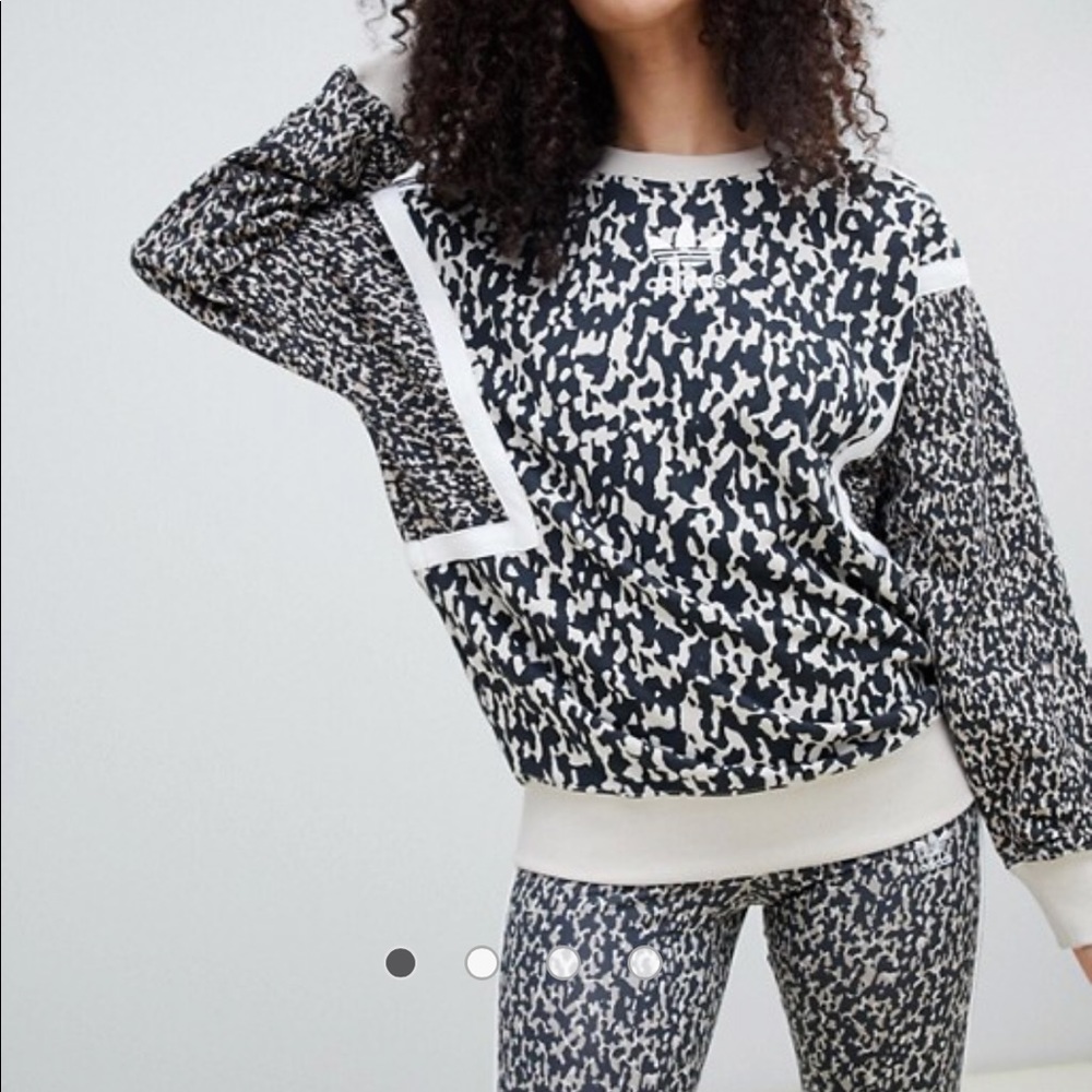 Adidas Animal Print Crewneck Sweatshirt